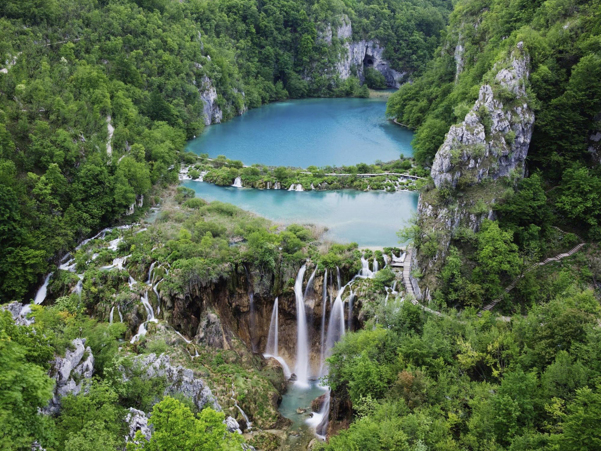 meer en watervallen in kroatie